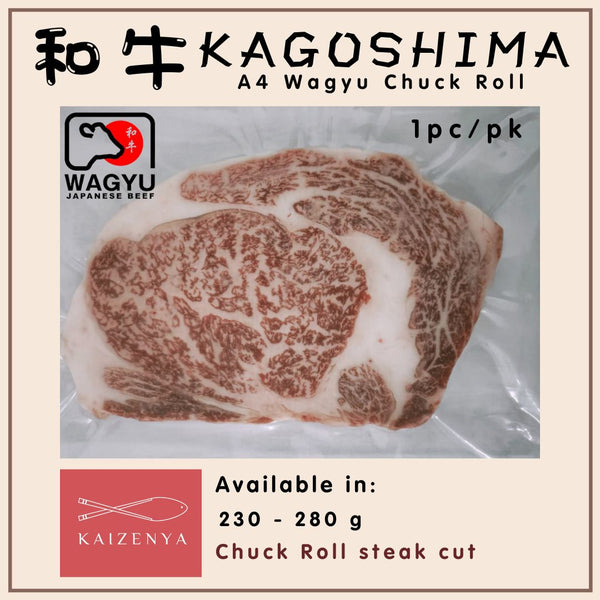 Kagoshima A4 Wagyu Chuck Roll Steak (230 - 280g)