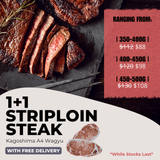 (1+1 Deal) Kaizenya | Kagoshima A4 Wagyu Striploin Steak (350 - 500g) - Shipped from Japan