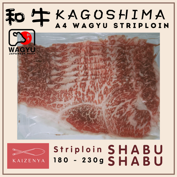 Kagoshima A4 Wagyu Striploin / Chuck Roll Shabu Shabu (180 - 230g)